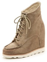 Thumbnail for your product : Matiko Cooper Lace Up Wedge Boots