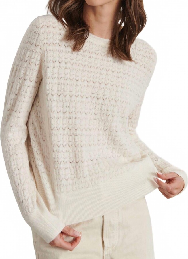 Line Simona Pointelle Knit Sweater In Chantilly