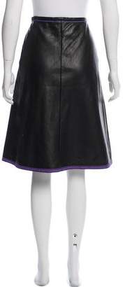 Marni Leather Knee-Length Skirt