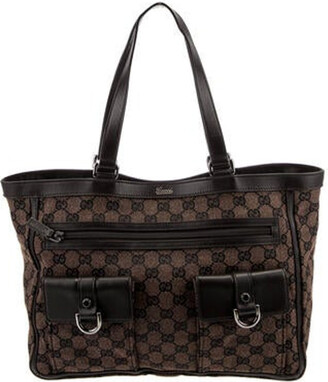 D-ring cloth handbag Gucci Beige in Cloth - 31219730