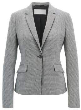 BOSS Hugo Regular-fit blazer in pepita-patterned virgin wool 14 Patterned