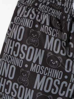 MOSCHINO BAMBINO Logo-Print Swim Shorts