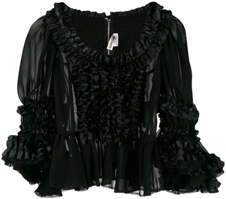 Comme des Garcons Sheer Ruffled Blouse