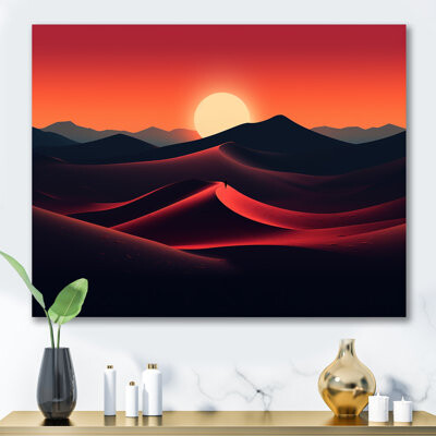 Foundstone Desert Sunrise Horizon On Mars Planet I - Desert Wall Art