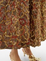 Thumbnail for your product : Ashish Sequinned Brocade Midi Skirt - Gold
