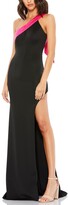 Thumbnail for your product : Mac Duggal Women's Asymmetric Sheath Gown With Thigh High Slit
