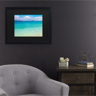 Trademark Global Pierre Leclerc Blue Beach Maui Matted Framed Art