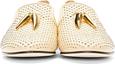 Thumbnail for your product : Giuseppe Zanotti Nude Leather Gold-Studded Dalila Loafers