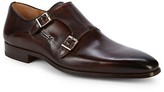 Thumbnail for your product : Magnanni Double Monk-Strap Leather Oxfords