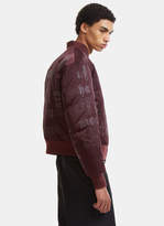 Thumbnail for your product : Yang Li Oversized KTC Printed MA-1 Bomber Jacket in Burgundy