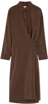 Lemaire Straight collar twisted shirt dress