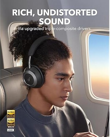 (NEW) Anker Soundcore Space One Pro Adaptive ANC Headphones (Open Box)