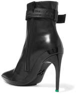 Thumbnail for your product : Off-White For Walking Logo-jacquard Printed Leather Ankle Boots - Black