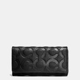 Thumbnail for your product : Coach 4 Ring Key Case In Op Art Embossed Leather