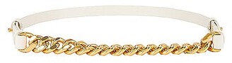 Tom Ford Iconic Chain Hip Belt in White,Metallic Gold