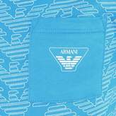 Thumbnail for your product : Armani Junior Armani JuniorBoys Turquoise Logo Print Top
