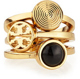 Thumbnail for your product : Tory Burch Livia Golden Stackable Rings, Set of 3