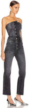 marissa webb denim jumpsuit