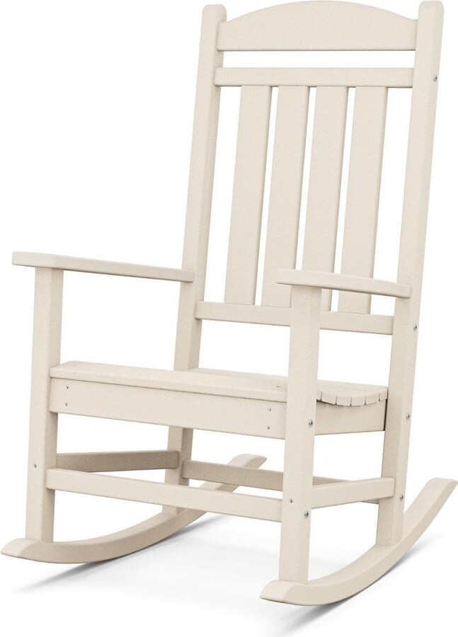 Polywood Presidential Recycled Plastic Rocking Chair in Sand by