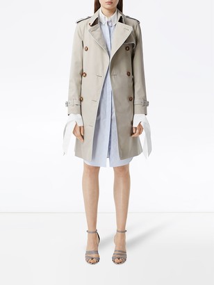 Burberry Piped-Trim Short Trench Coat