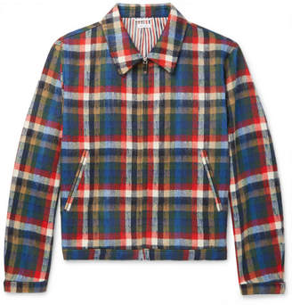 Thom Browne Checked Wool-blend Blouson Jacket - Red