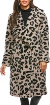 Thumbnail for your product : Fabulous Furs Now-Trending Leopard Spotted Sherpa Coat