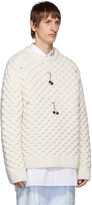 Thumbnail for your product : Raf Simons White Wool Cherry Honey Stitch Sweater
