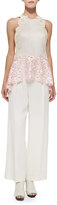 Thumbnail for your product : 3.1 Phillip Lim Tank with Floral Lace Straps