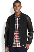 Thumbnail for your product : Vince Mixed Media Varsity Jacket