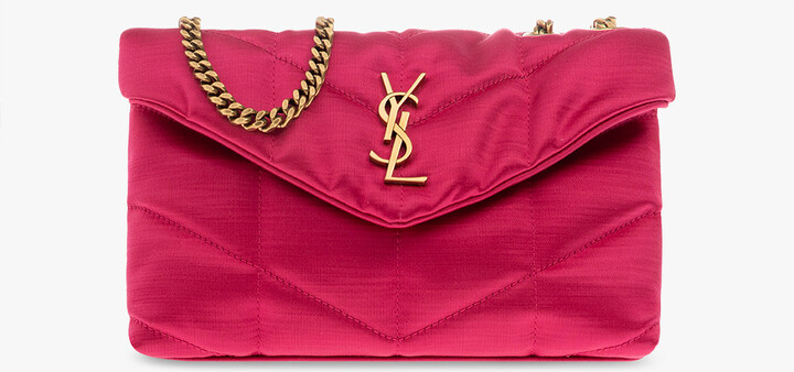 Puffer Toy Quilted Satin Shoulder Bag in Pink - Saint Laurent
