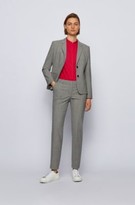 Thumbnail for your product : Boss Relaxed-fit blouse in lightweight cotton with stand collar