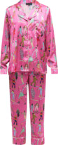 Thumbnail for your product : Karen Mabon Cropped Printed Satin Pajama Set