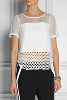 Thumbnail for your product : Elizabeth and James Rider paneled mesh and jersey top
