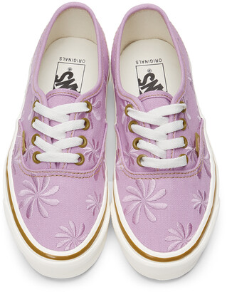 Vans Pink Embroidery OG Authentic LX Sneakers