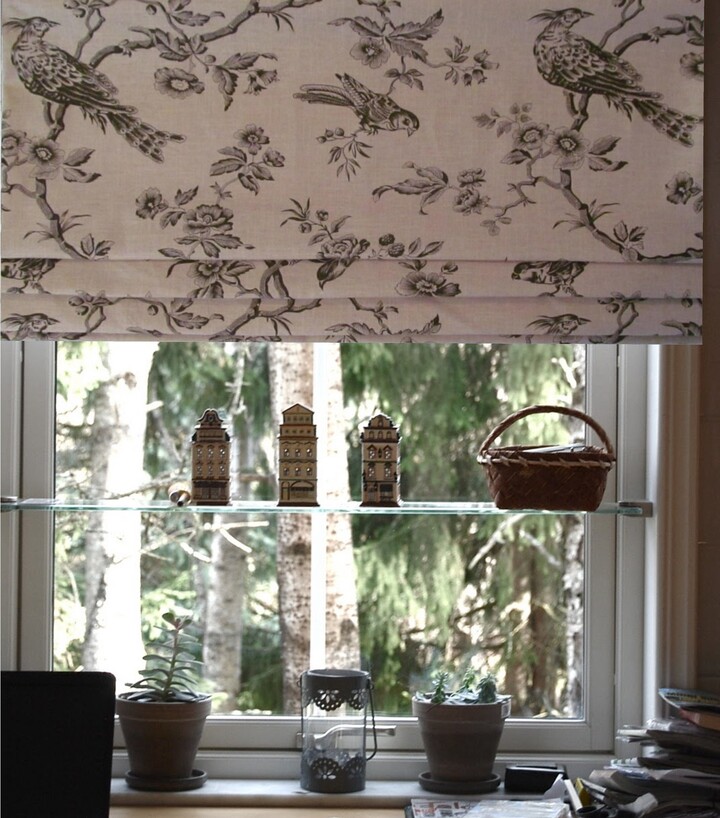 Etsy Bird Of Paradise Faux Roman Shade/ Lined Mock Valance/ Golding Avalon Espresso/ Custom Sizing Available #225