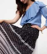 Thumbnail for your product : LOFT Striped Mosaic Drawstring Skirt