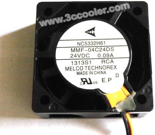 OEM Industries Melco 4015 MMF-04C24DS RCA 24V 0.09A 3 Wires NC5332H61 Cooling fan