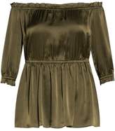 Thumbnail for your product : City Chic Citychic Satin Love Top - khaki
