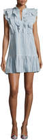 Thumbnail for your product : BCBGMAXAZRIA Placket Cotton Eyelet Dress, Light Blue