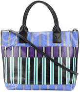 Thumbnail for your product : Pinko striped logo tote bag