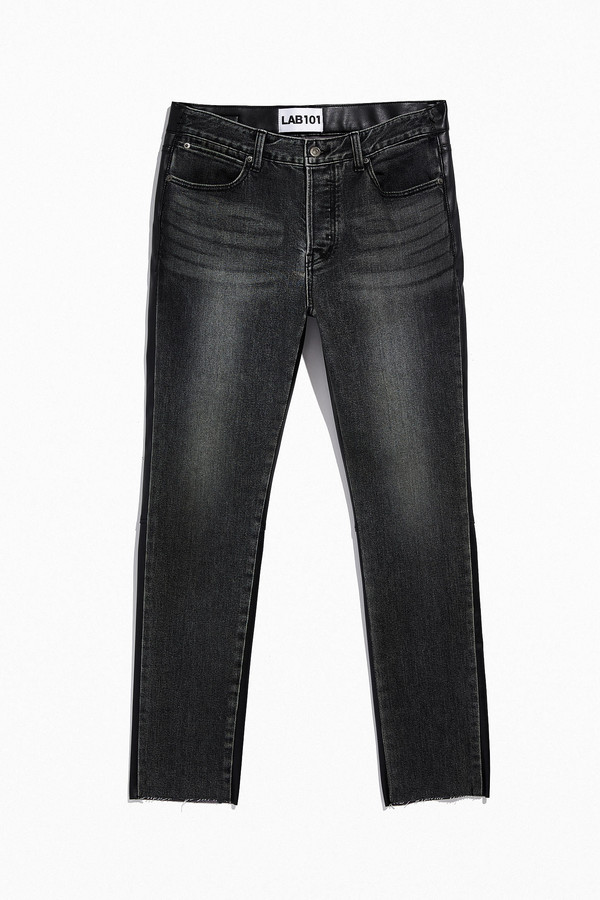 cross pocket black jeans