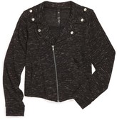Thumbnail for your product : Jessica Simpson 'Daphnie' French Terry Jacket (Big Girls)