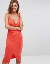 Thumbnail for your product : ASOS Cami Drape Crepe Midi Slip Dress