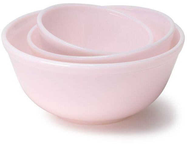 Pink Milk Glass Batter Bowl
