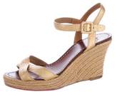 Thumbnail for your product : Christian Louboutin Metallic Espadrille Wedges