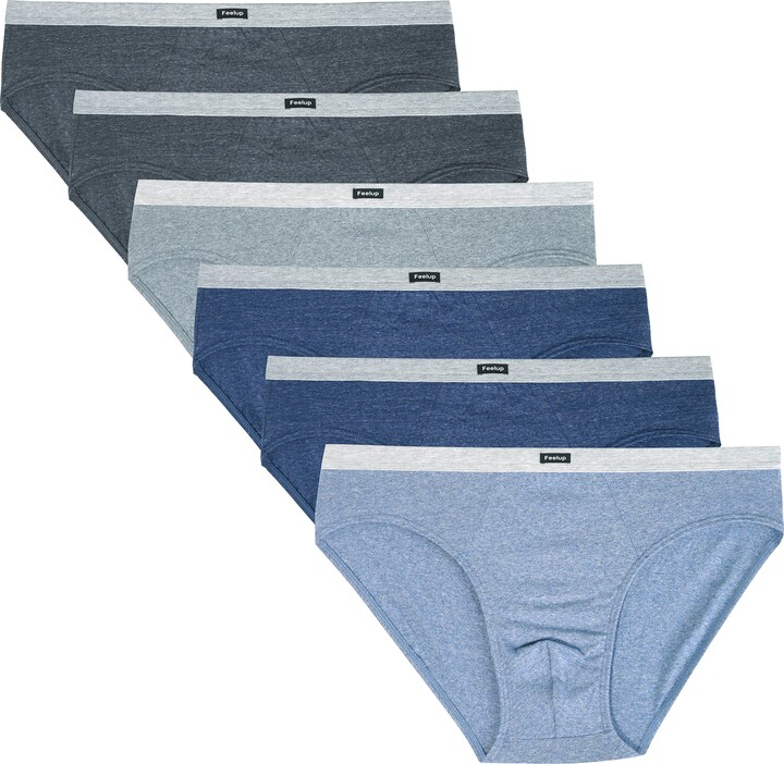 Feelup Men’s Underwear Bikini Classics Low Rise Briefs With Contour