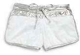 Thumbnail for your product : Flowers by Zoe Girl's Metallic Mesh Shorts