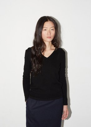 La Garçonne Moderne Portrait V-Neck Sweater Black Size: X-Small