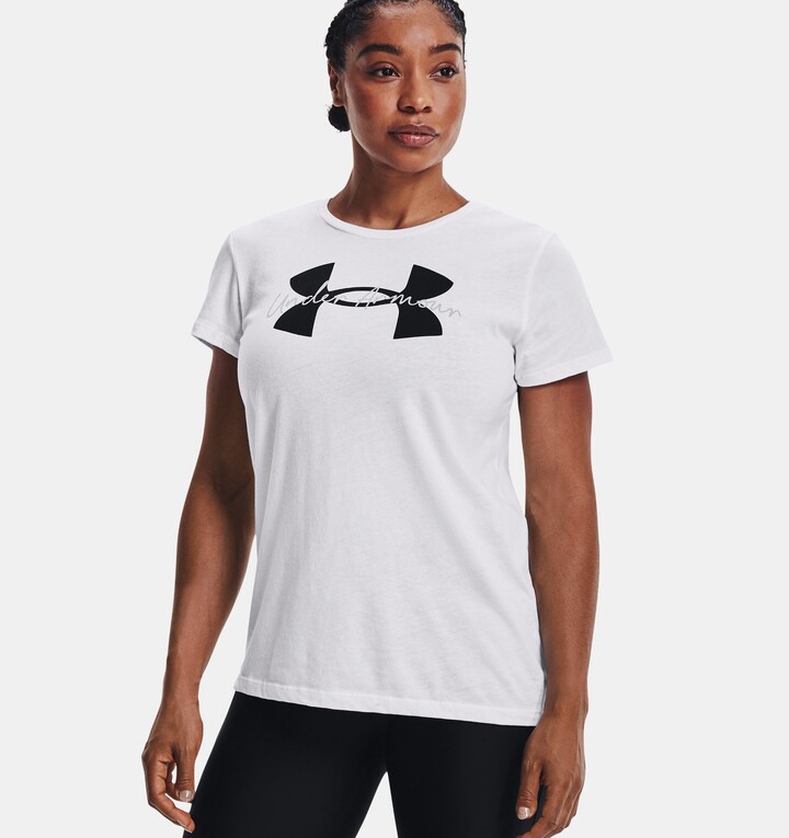 Under Armour White Women's T-shirts | Shop the world's largest 