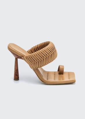 GIA/RHW Woven Toe-Ring Slide High-Heel Sandals